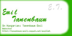 emil tanenbaum business card